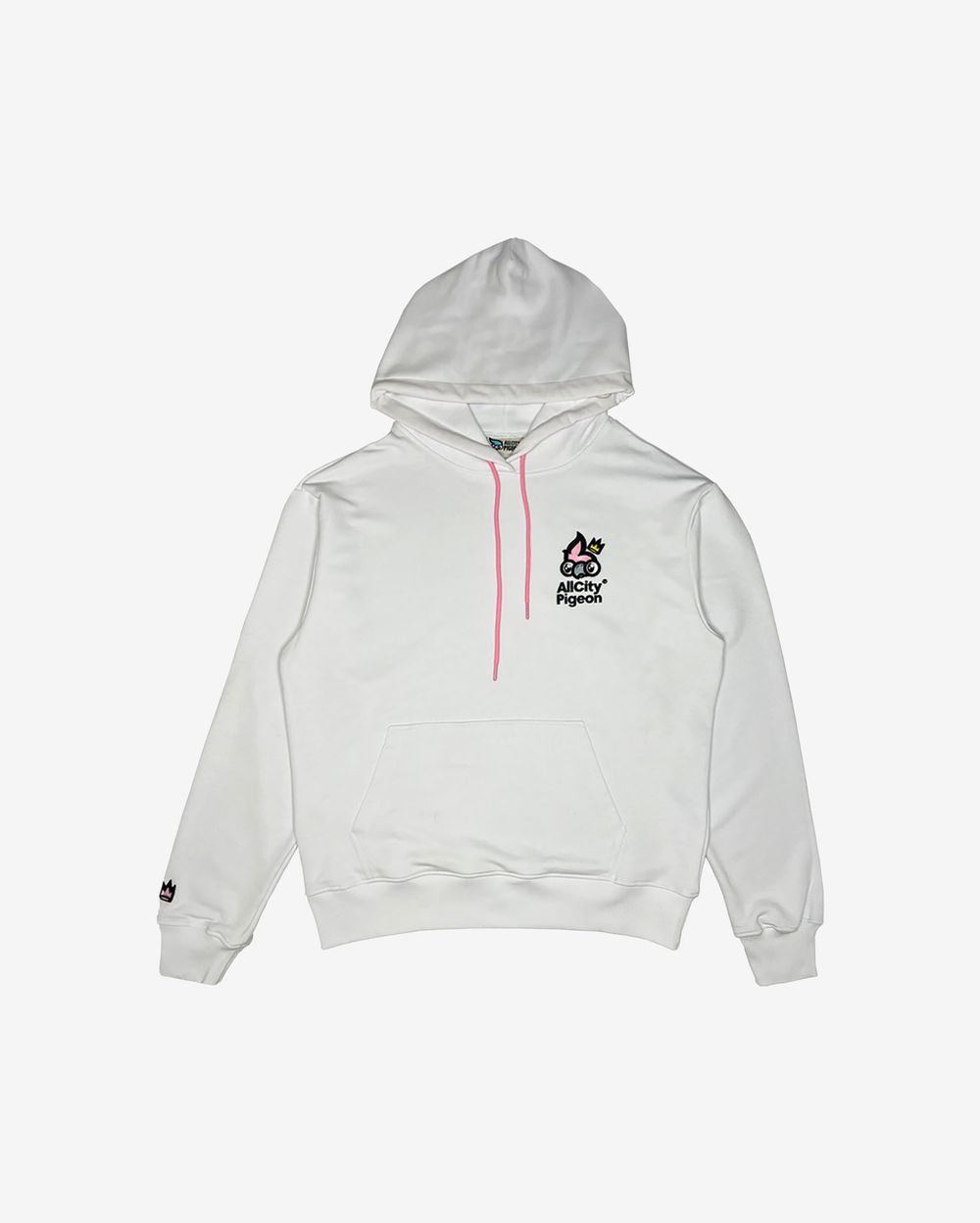 Худи All City Pigeon Pink Logo белый