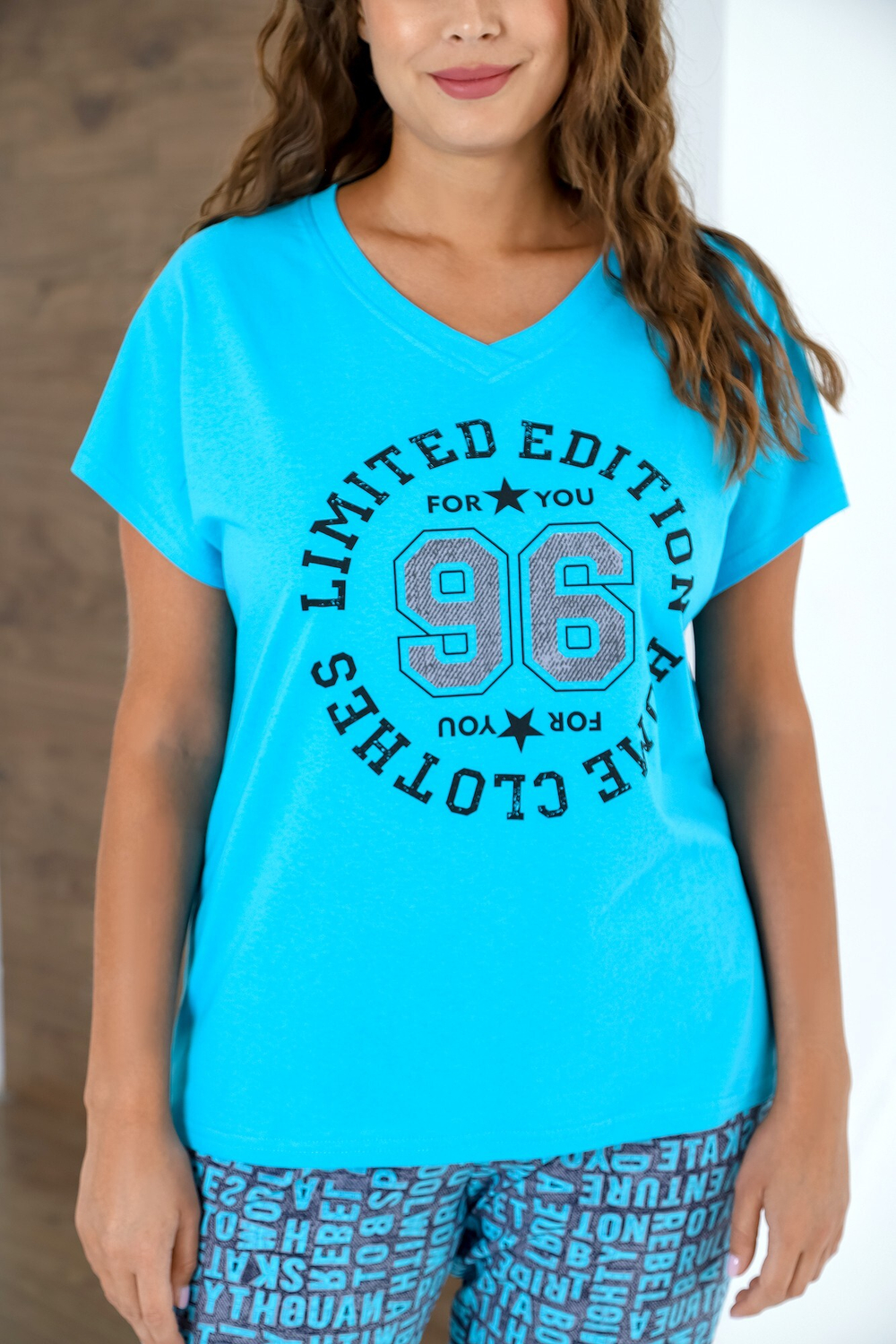 [m]Пижама женская штаны+футболка к/р К-739