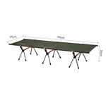 Раскладушка Naturehike XJC04 190х65х38 см, до 150 кг, зеленая, артикул NH19JJ006-DGR.