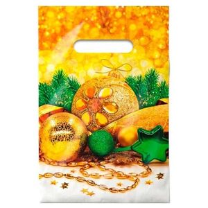 Пакет новогодний прорубная ручка Россия 20*30 см 30 мкм ПВД Искринка 10 шт/уп 2 000 шт/кор