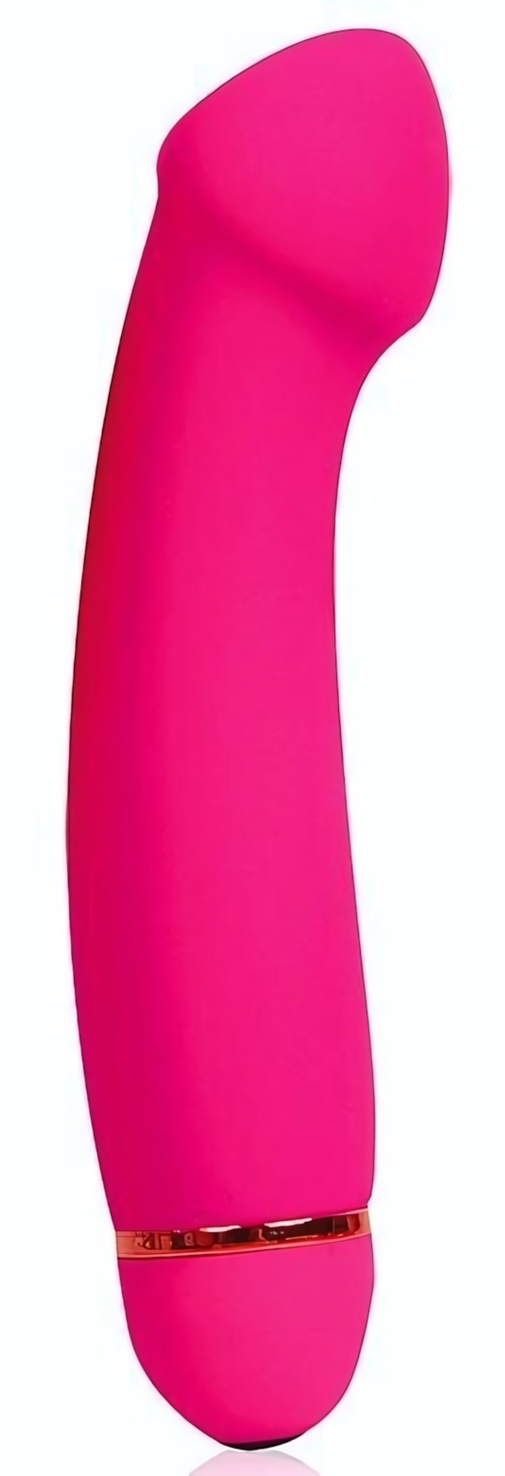 Розовый изогнутый вибромассажер с 20 режимами вибрации - 15 см. (Цвет: розовый)