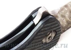 Нож TFK Tengu Damascus CF Green Anodizedфотография - 7