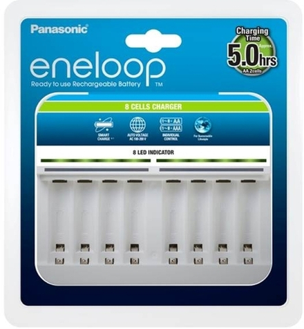 Зарядное устройство Panasonic Eneloop 8 Cells Charger BQ-CC63E для 1 или 8 акк АА/ААА Ni-MH