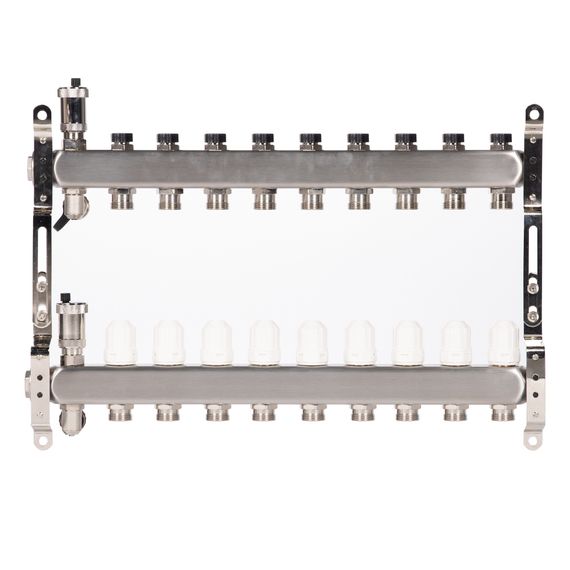 Коллектор Royal Thermo нерж. в сборе универсальный 1 ВР-3/4 НР с автомат. воздухоотвод-ми 9 вых. купить в Москве и Московской области по низкой цене с доставкой по России — (7) Коллектор Royal Thermo нерж. в сборе универсальный 1 ВР-3/4 НР с автомат. воздухоотвод-ми 9 вых. — (7)