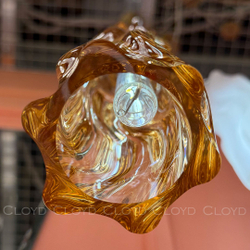 Подвесной светильник Cloyd ICEBERG-B P1 / Ø5 см - латунь - янтарное стекло (арт.11640)