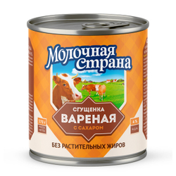 Молокосодержащий Продукт Варёная Сгущёнка БЗМЖ 4% Молочная Страна 370г