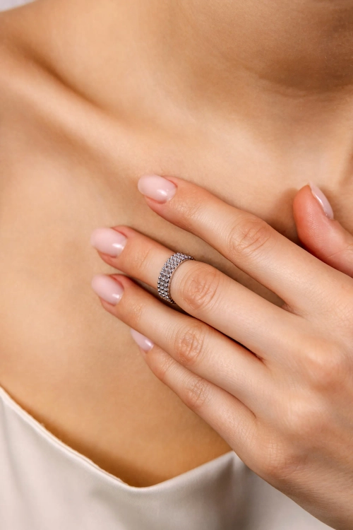 Фаланговое кольцо "Кристаллическая решетка"