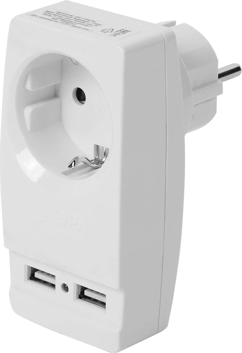 Адаптер ЭРА Polynom SP-1e-USB-B 1 гнездо c заземлением