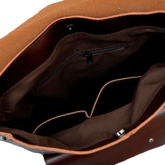 Крафтовый рюкзак из экокожи Тэгу. Черный