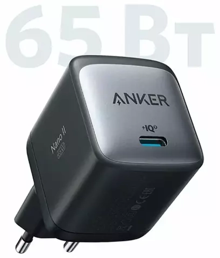 Сетевое зарядное устройство Anker PowerPort Nano II 65W черный