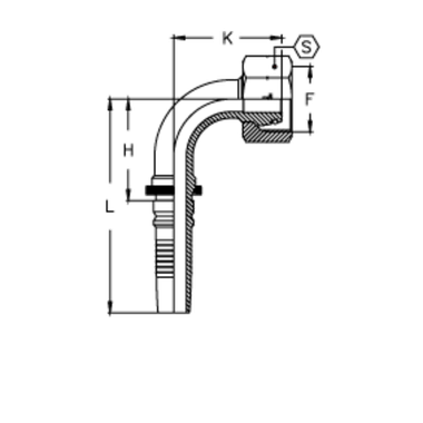 Фитинг DN 32 DKO-S (Г) 42x2 30 (90) Interlock