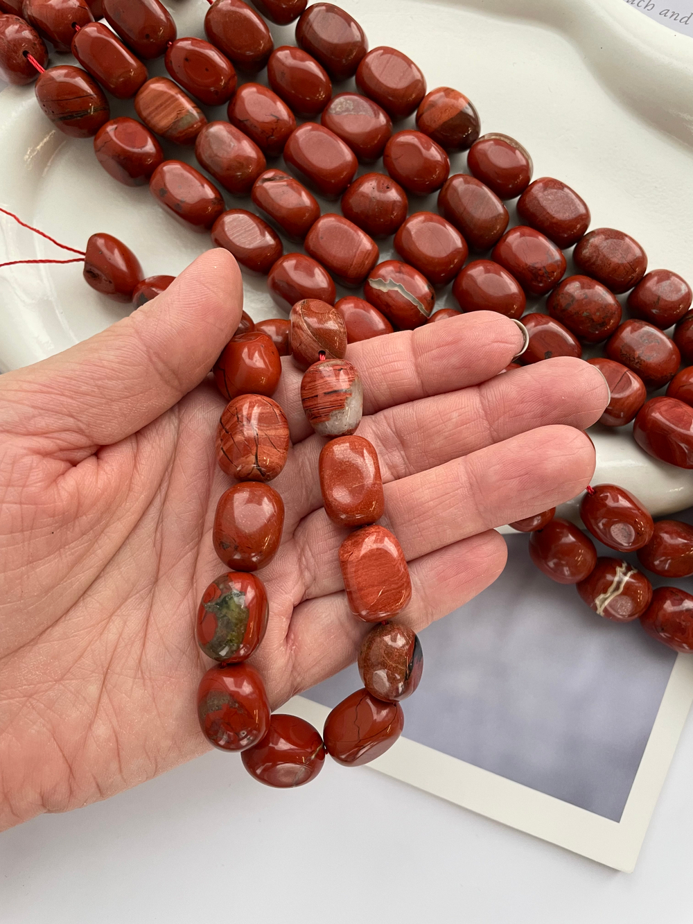 Бусины из яшмы 12х17мм (1 штука)