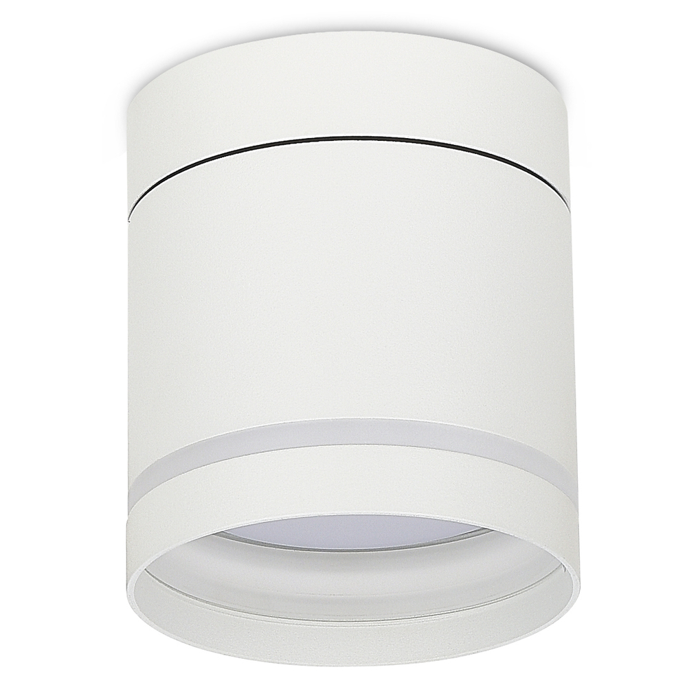 Светильник накладной,  поворотный,  GX53,  D84xH90мм,  IP20,  белый,  без лампы