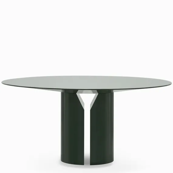 Обеденный стол Olli Ø160 см, зеленый глянец