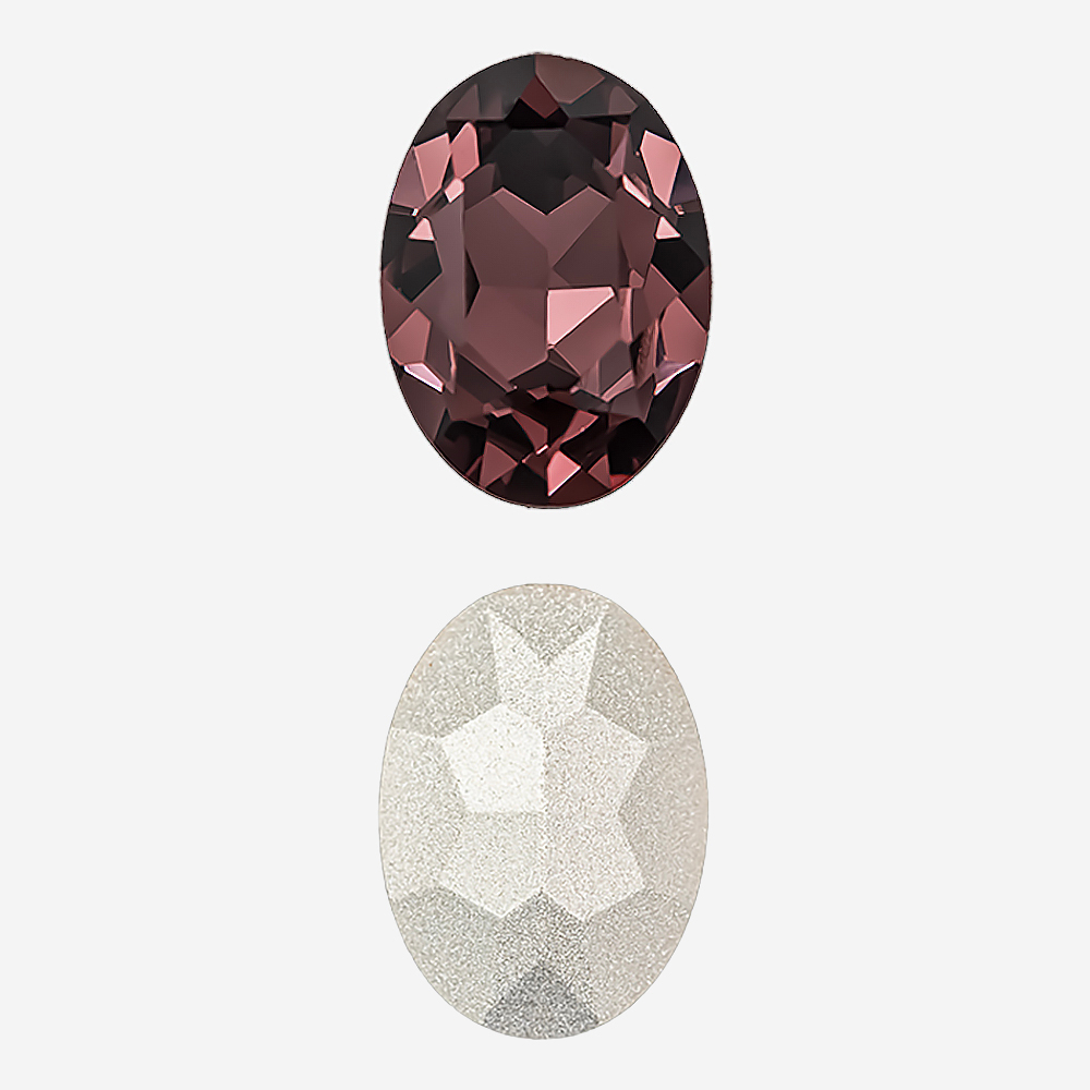 Кристалл Овал (Oval Fancy Stone), оттенок "Бургунди"/"Burgundy", 18*13мм