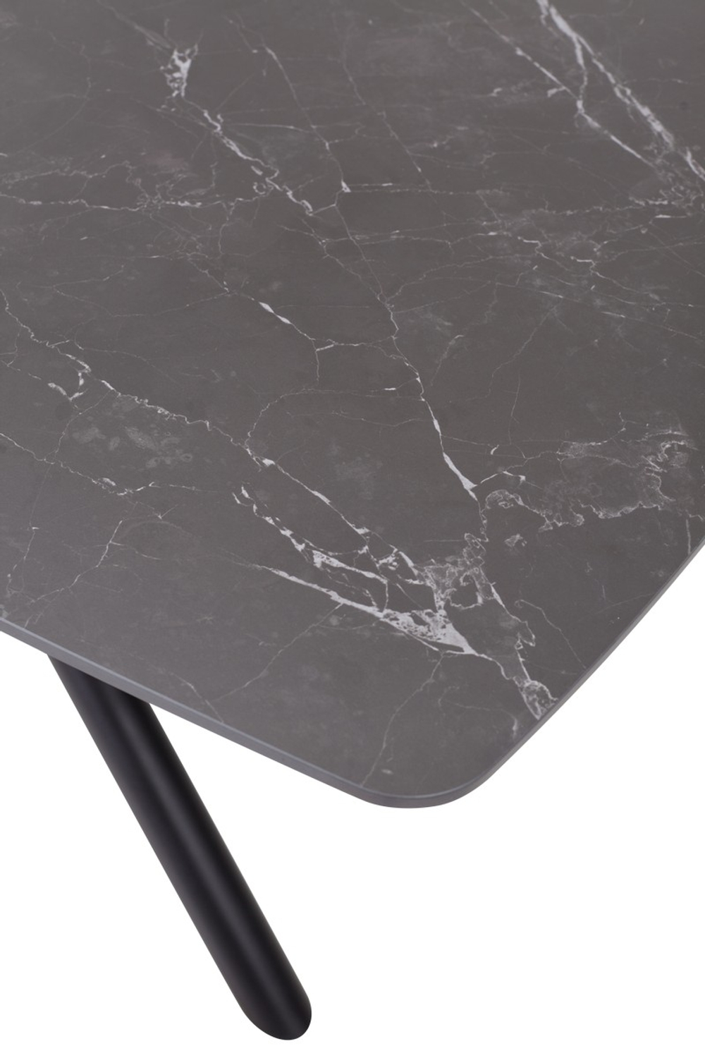 Стол М-City DISAUR Риволи (Rivoli) 140 Черный Мрамор (Matt Black Marble Solid Ceramic), Черный