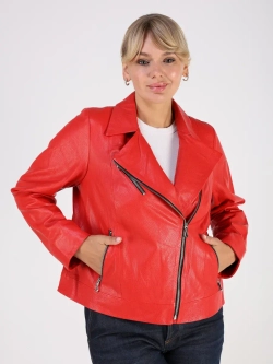 Кожаная куртка демисезонная косуха оверсайз