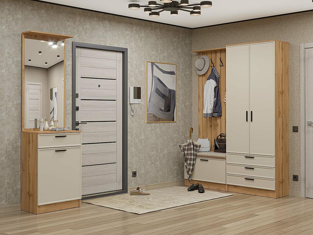 Прихожая Стиль-04 Cream Silk Дуб Вотан