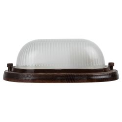 Светильник ЭРА НБО 04-60-021 Кантри дерево/стекло IP54 E27 max 60Вт 232х140 овал орех