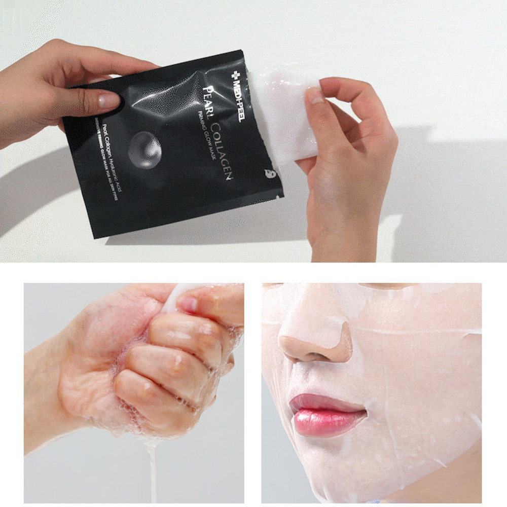 Medi-Peel Разглаживающая маска с жемчугом и коллагеном  Pearl Collagen Mask