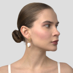 Серьги с подвесками из барочного жемчуга