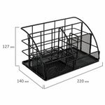 Органайзер для косметики и мелочей металлический 5 секций, MONTE VITA, 140х220х127 мм, чёрный, 272478