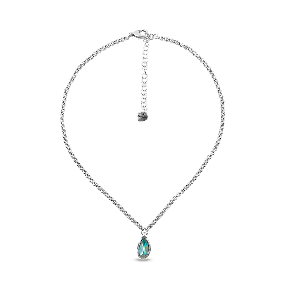 Колье Ciclon с муранским стеклом и серебряным покрытием B182856-12 BL/S