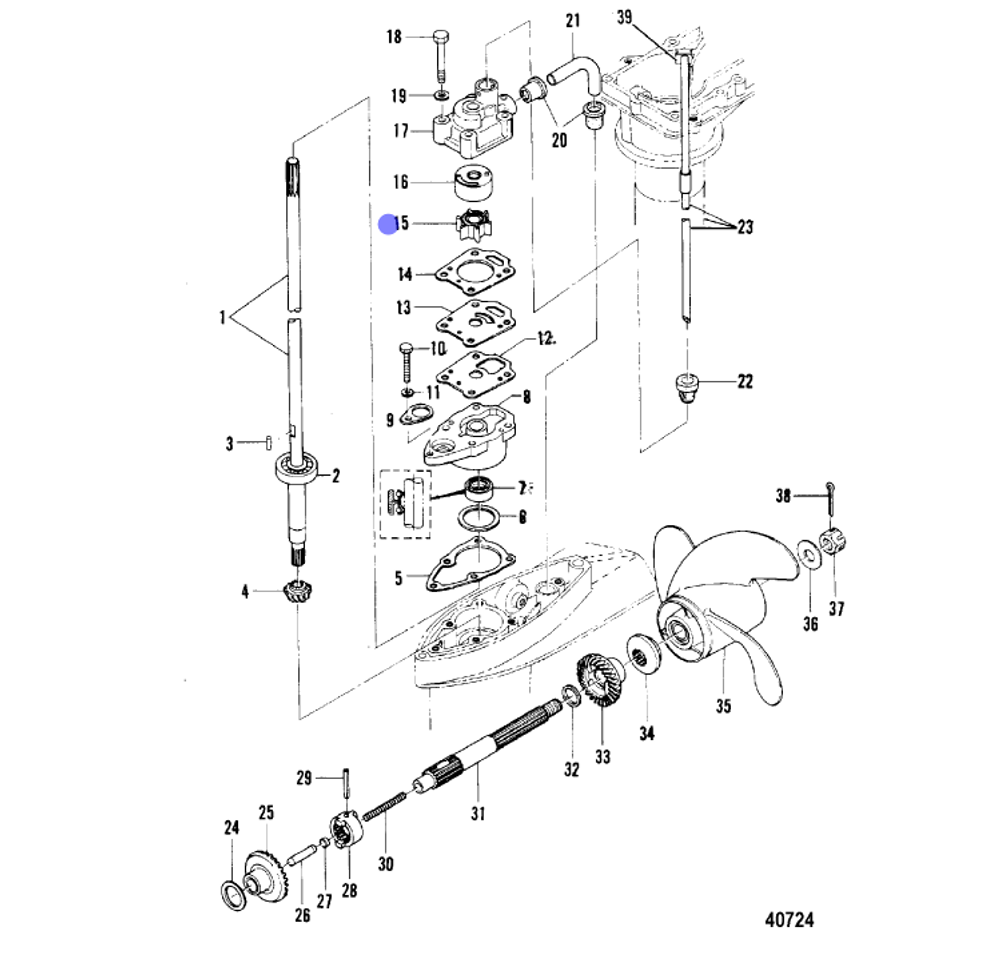 Крыльчатка помпы ПЛМ 2-6лс (47-161543/47-16154)