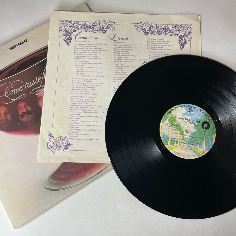 Винтажная виниловая пластинка LP Deep Purple Come Taste The Band (Япония 1975) (Без Оби)