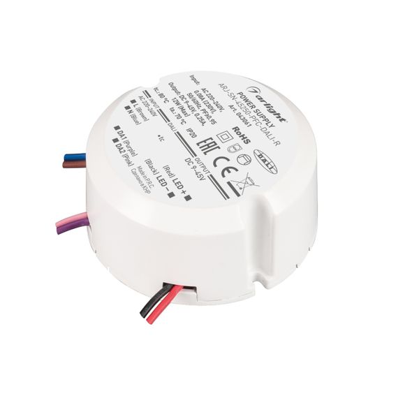 Блок питания ARJ-SN-45250-PFC-DALI-R (12W, 9-45V, 0.25A) Arlight 043061
