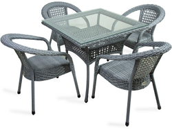 Комплект садовой мебели AIKO Deco 5045П квадратный (серый)