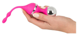 Силиконовые вагинальные виброшарики на сцепке розовые Vibrating Love Balls