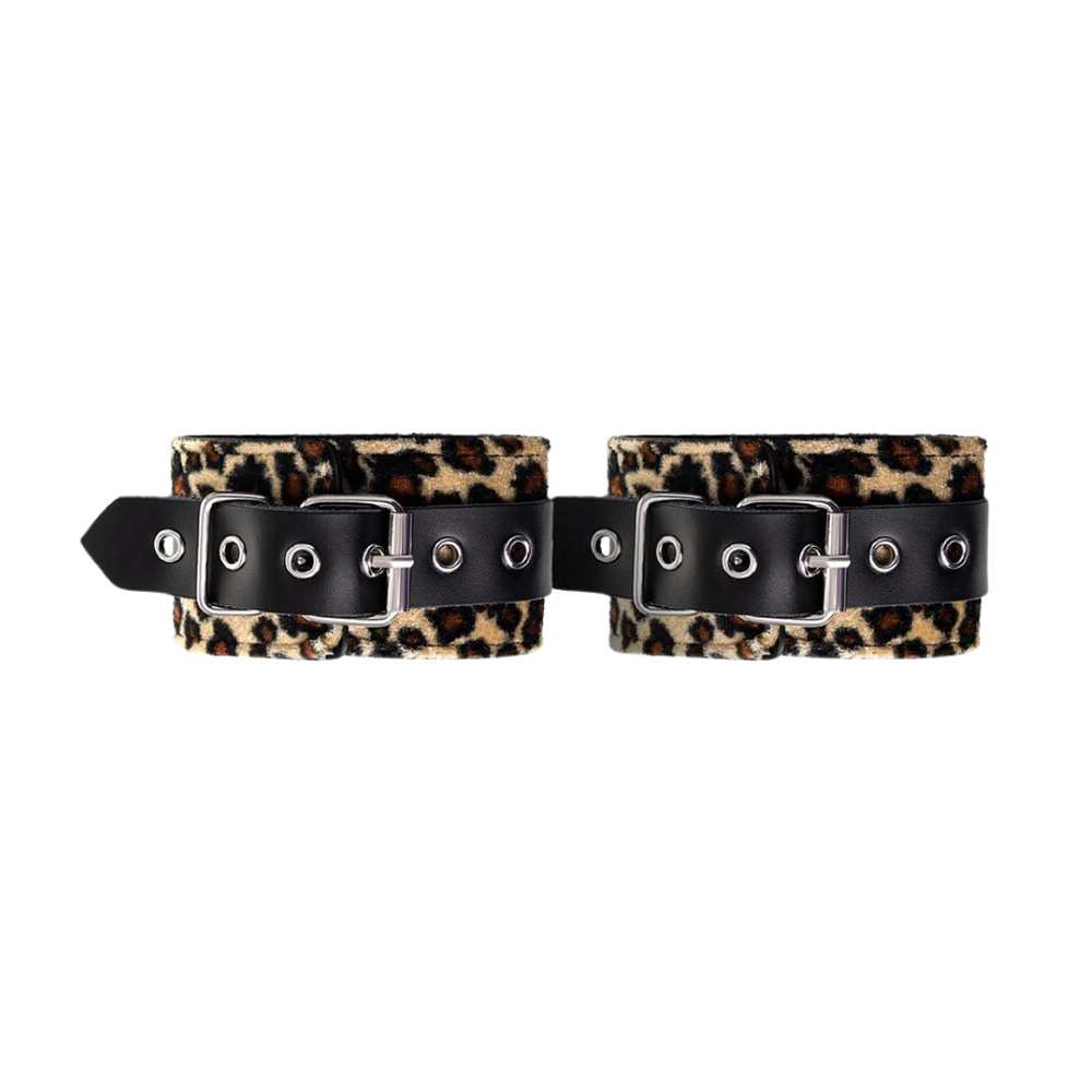 Наручники с леопардовым принтом Anonymo Wrist Cuffs #0102