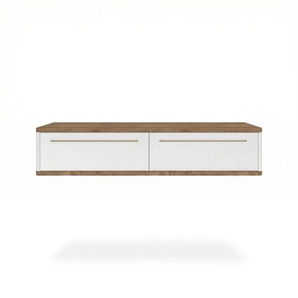 Подвесной туалетный столик консоль Royal 5210 эко (Дуб Веллингтон-р.золото)