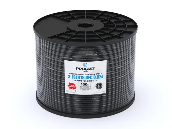PROCAST cable S-LSZH 18.OFC.0,824 - Профессиональный инсталляционный LSZH (безгалогеновый) спикерный (акустический) кабель
