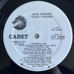 Винтажная виниловая пластинка LP Gene Ammons Early Visions (США 1976) (Промо)