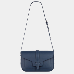 Сумка Universel с двумя плечевыми ремнями из кожи теленка, синего цвета
