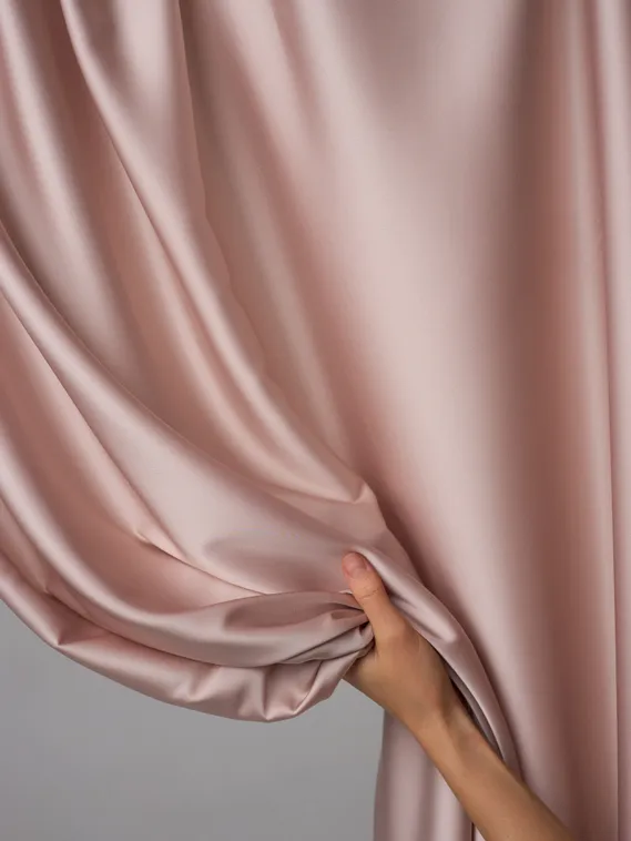 Шелк искусственный стрейч оптом, арт. 2207, Китай, пудра