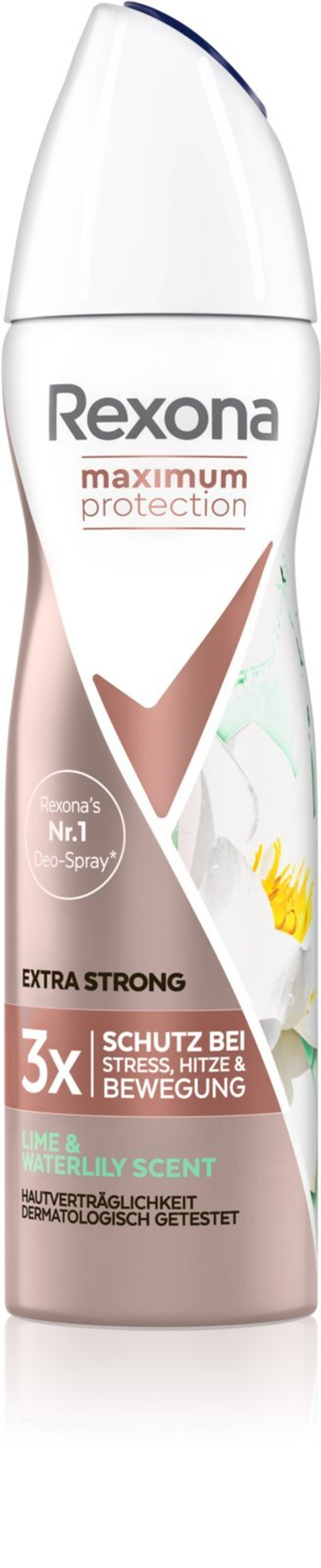 Rexona Maximum Protection Lime & Waterlily Scent - антиперспирант против повышенной потливости /   150  ml  / GTIN 8720181177828