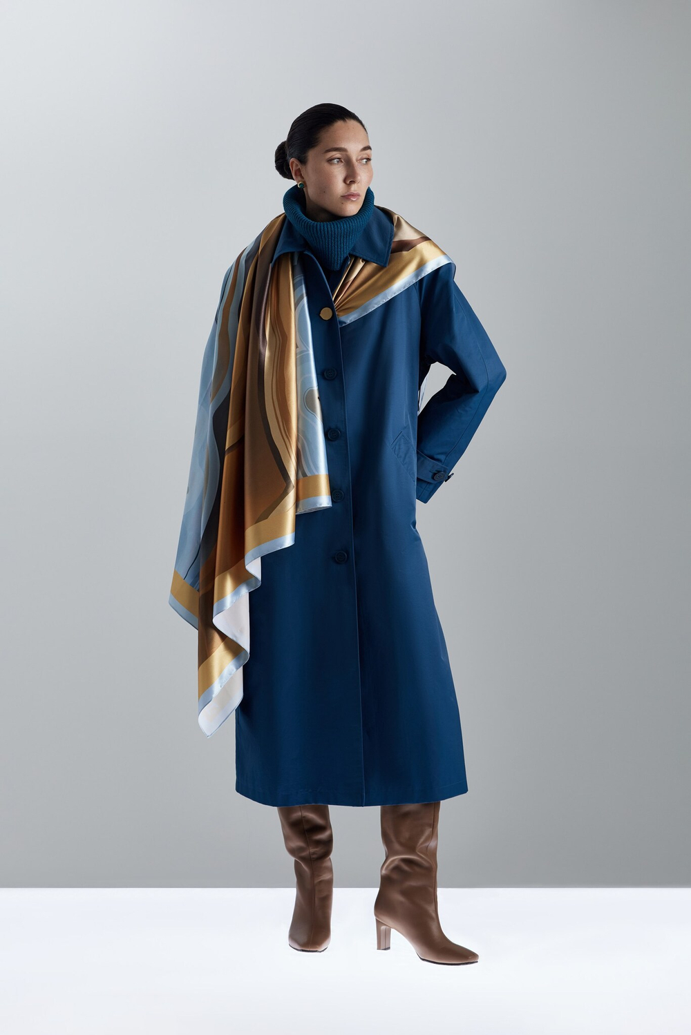 Тренч однобортный