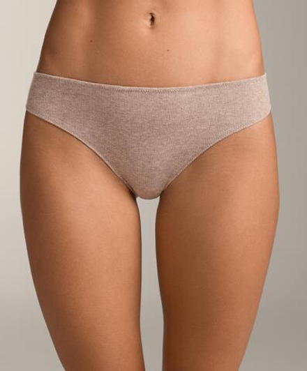 OYSHO Набор из 5 пар классических трусов из хлопковой смеси, бежевый