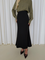 Юбка карандаш со шлицей черный