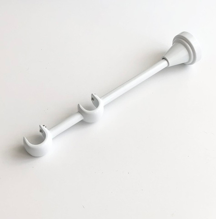 Кронштейн открытый стеновой d16/16 двухрядный, цвет белый глянец