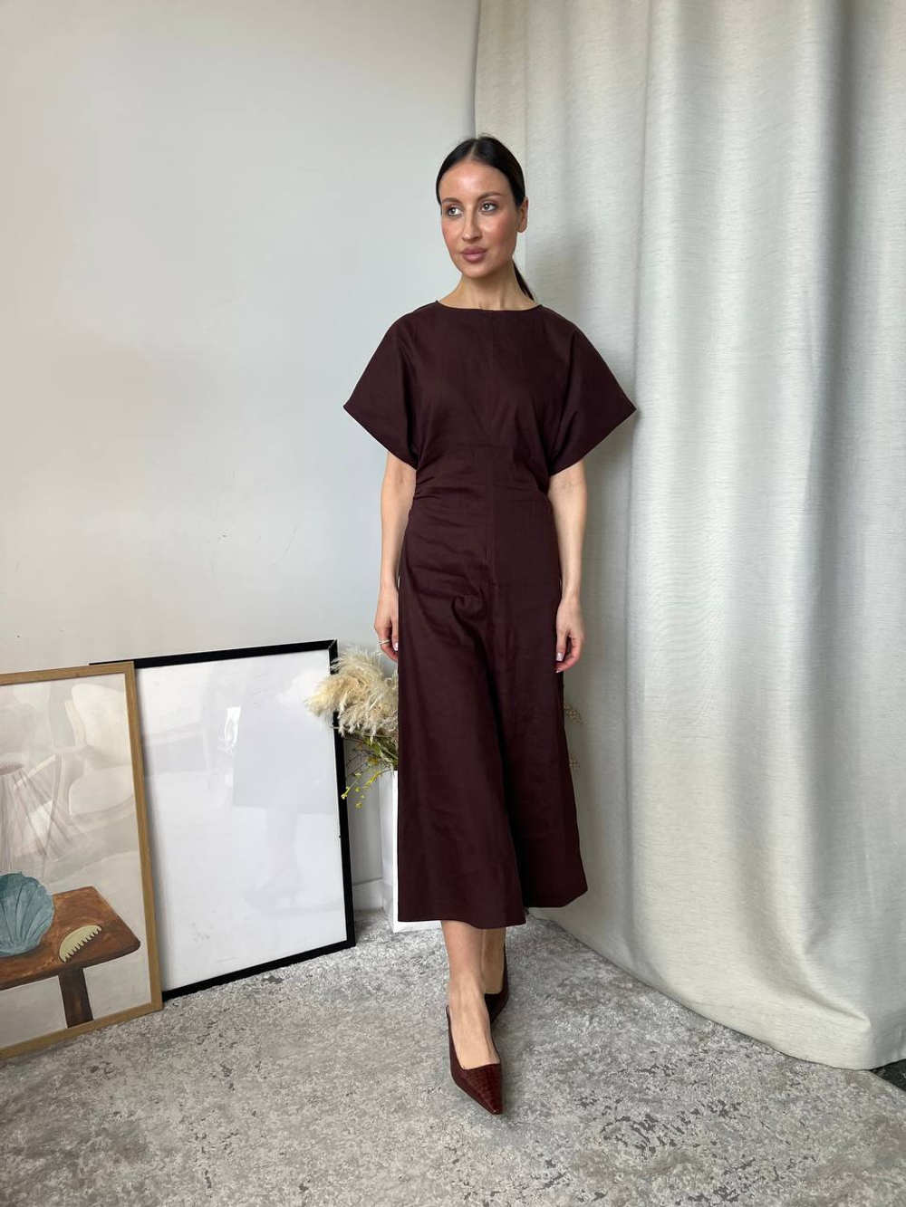 Платье Massimo Dutti льняное, s