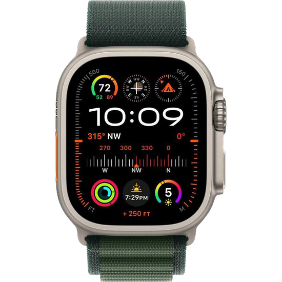 Умные часы Apple Watch Ultra 2 49 мм Natural Titanium Alpine Loop Dark green