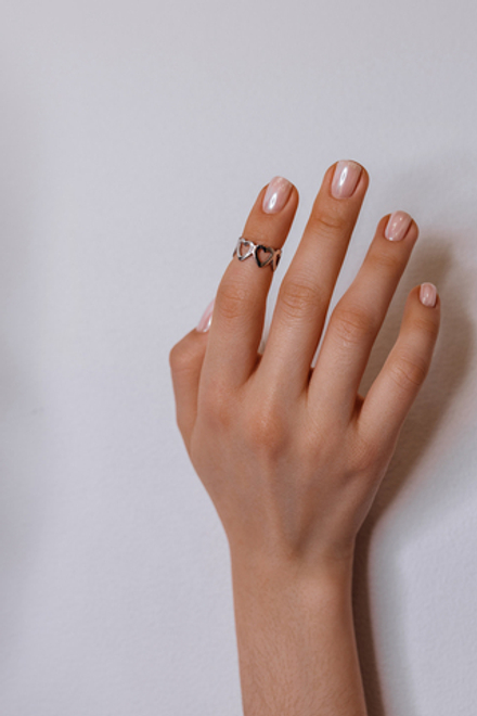 Фаланговое кольцо "Сердца" (незамкнутое)