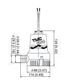 Помпа осушительная, 12 В, 1000GPH (3785 л/ч)