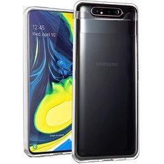 Силиконовый чехол Infinity ультратонкий для Samsung Galaxy A80 (Прозрачный)