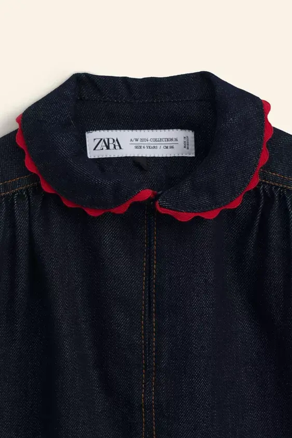 ZARA ДЖИНСОВАЯ РУБАШКА С ГЛУБОКИМ ВЫРЕЗОМ - LIMITED EDITION, ТЕМНО-СИНИЙ