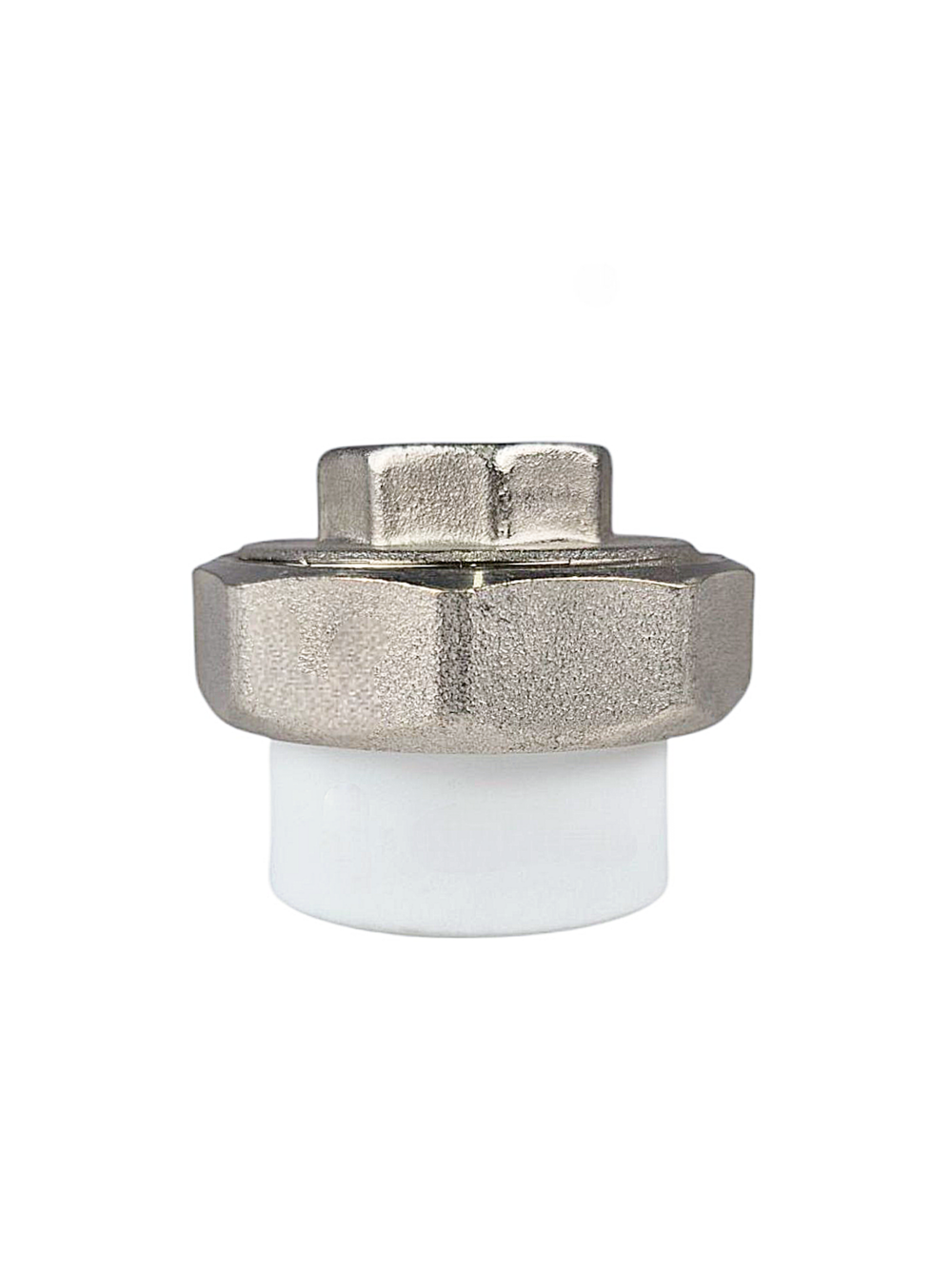 Муфта комбинированная разъемная (Американка) PPR внутренняя резьба 25х 1/2,  белый, RTP (140/10)